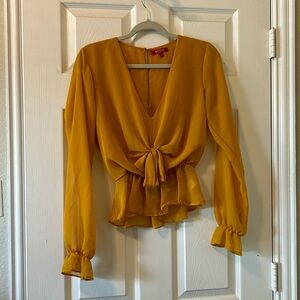 Guess Peplum Hem Marigold Blouse